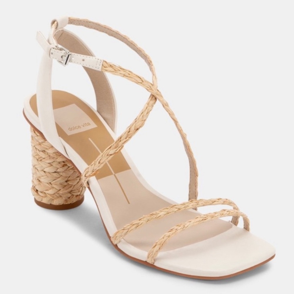 Dolce Vita Natural Raffia Heel Size 9.5
